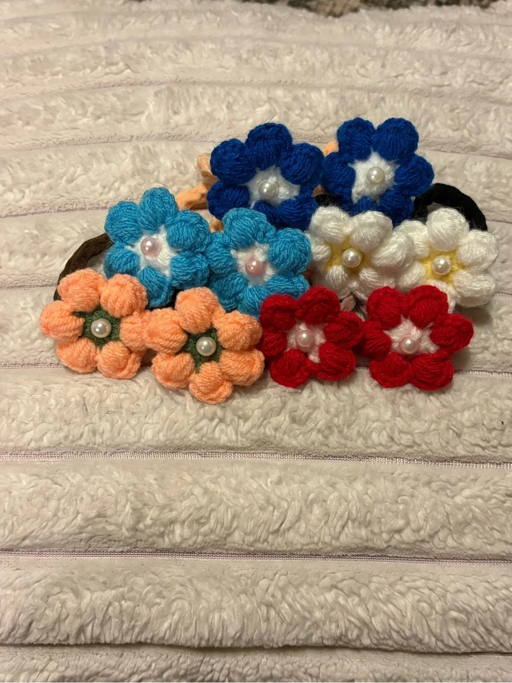 Handmade Kids Floral Hair Clips - Multi Color
